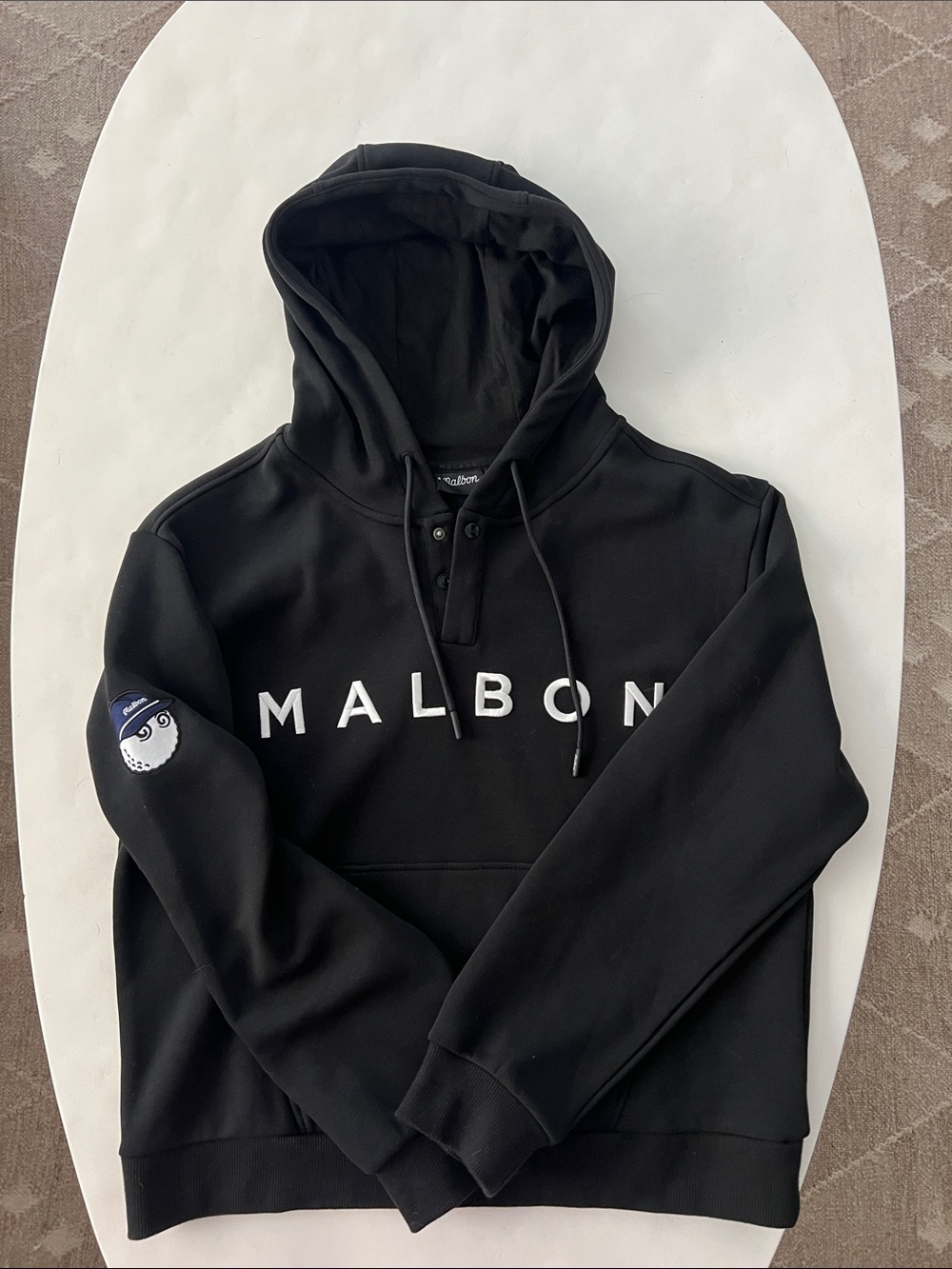 MALBON GOLF Air Sakariba Pullover Hoodie Black Women's Small - Picture 5 of 10